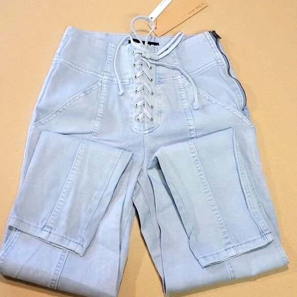 DO+BE High Waisted Tie-up Jeans - Picture 13 of 15